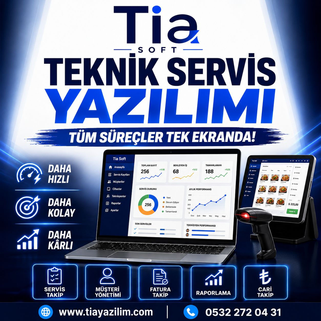 Tia Soft teknik servis yazılımı görseli